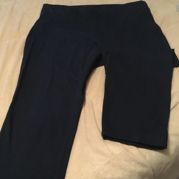 Old Navy Pants - Old Navy Dark Blue Cropped Side Zip Pants